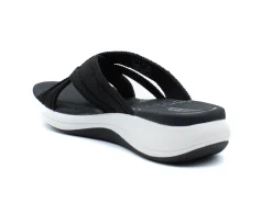 CLARKS Mira Isle Black Slide Sport Sandal